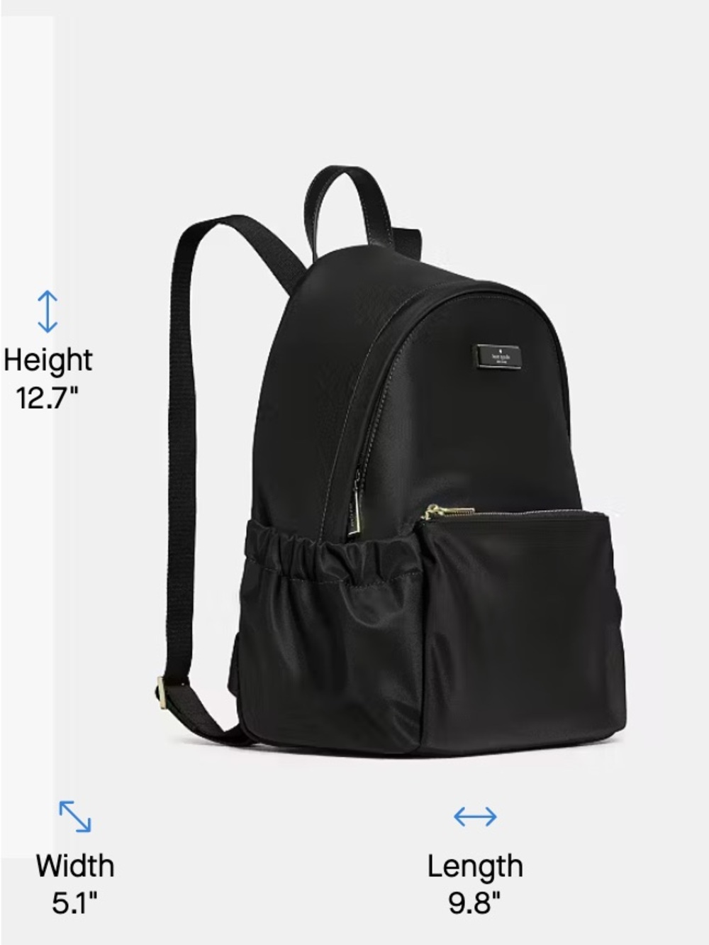 Kate Spade New York Carter Nylon Dome Backpack | NWT | Black | Retail $329 - Picture 6 of 8